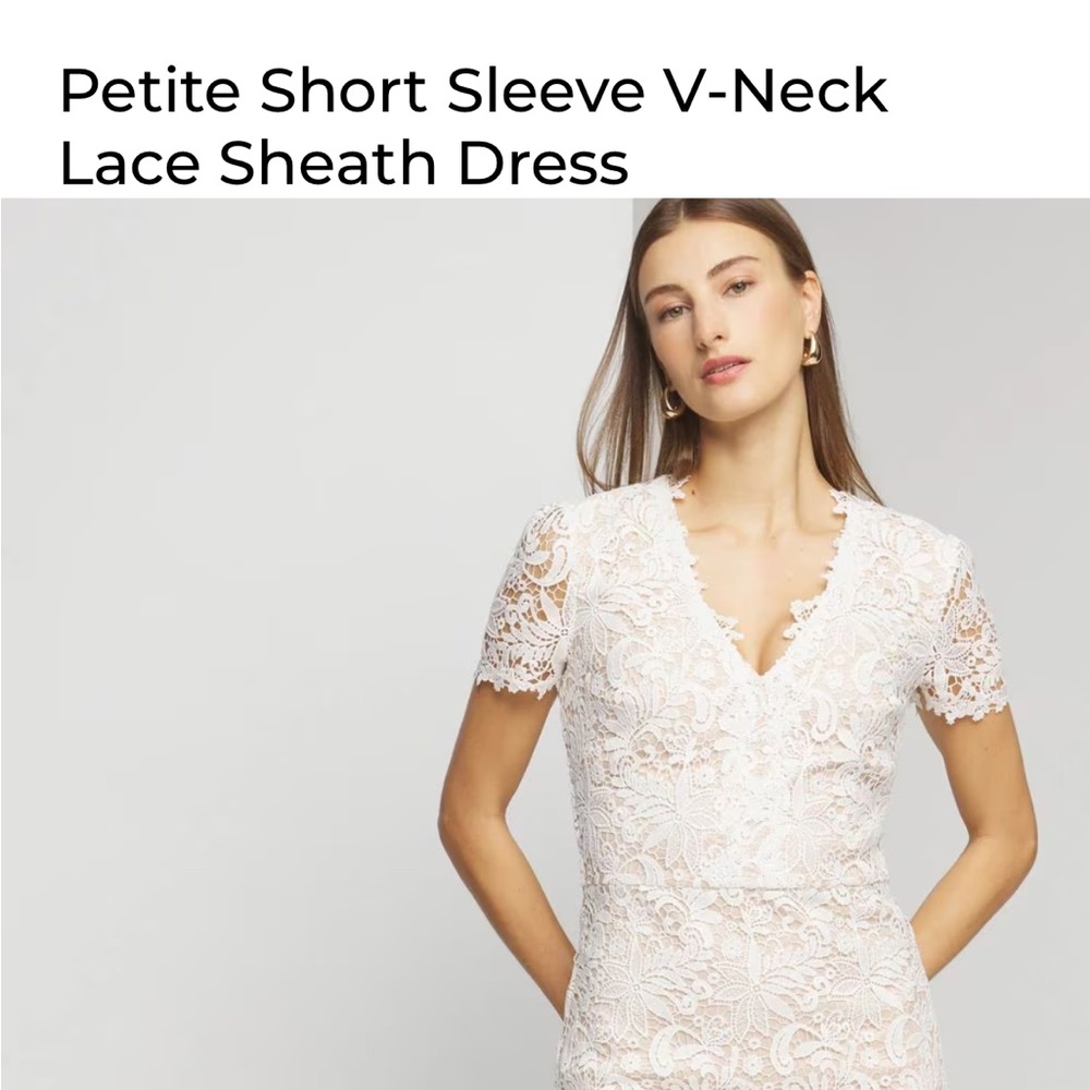 Elegant White Lace Dress by White House Black Market